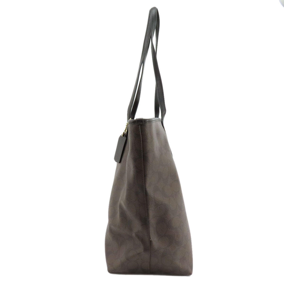 Coach Tote Bag F14929 Pvc Brown Signature