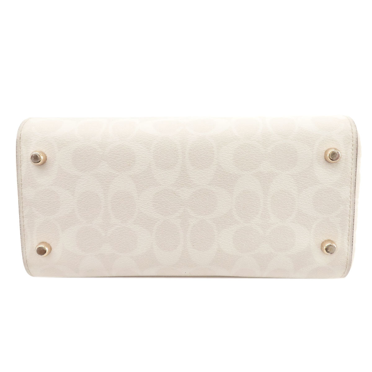 Coach Handbag 83607 Pvc White Signature 2 Way