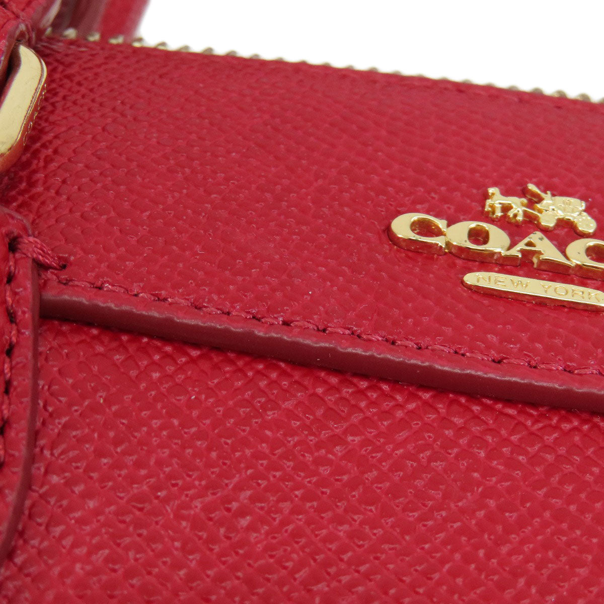 Coach Handbag F57521 Leather Red Logo 2 Way