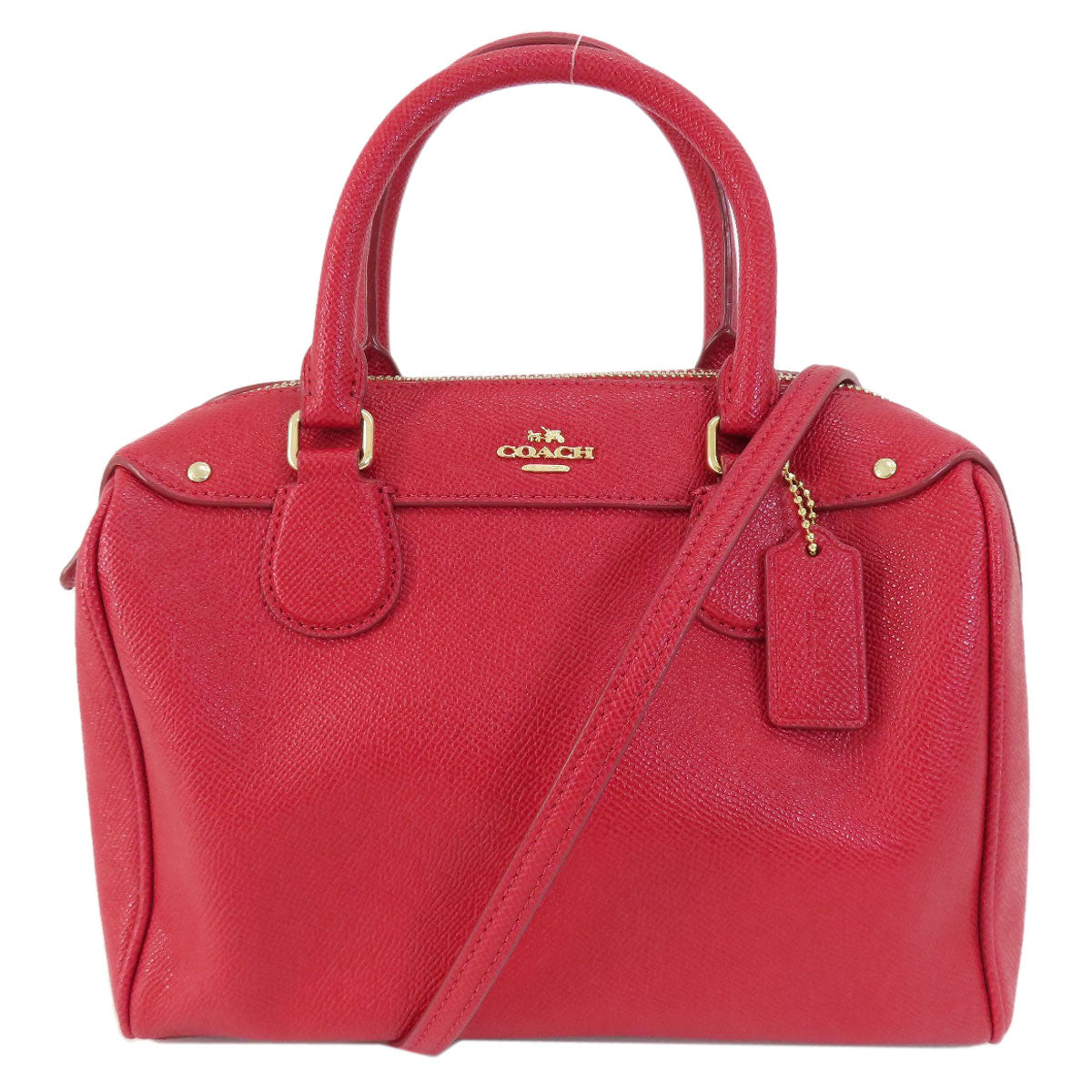 Coach Handbag F57521 Leather Red Logo 2 Way