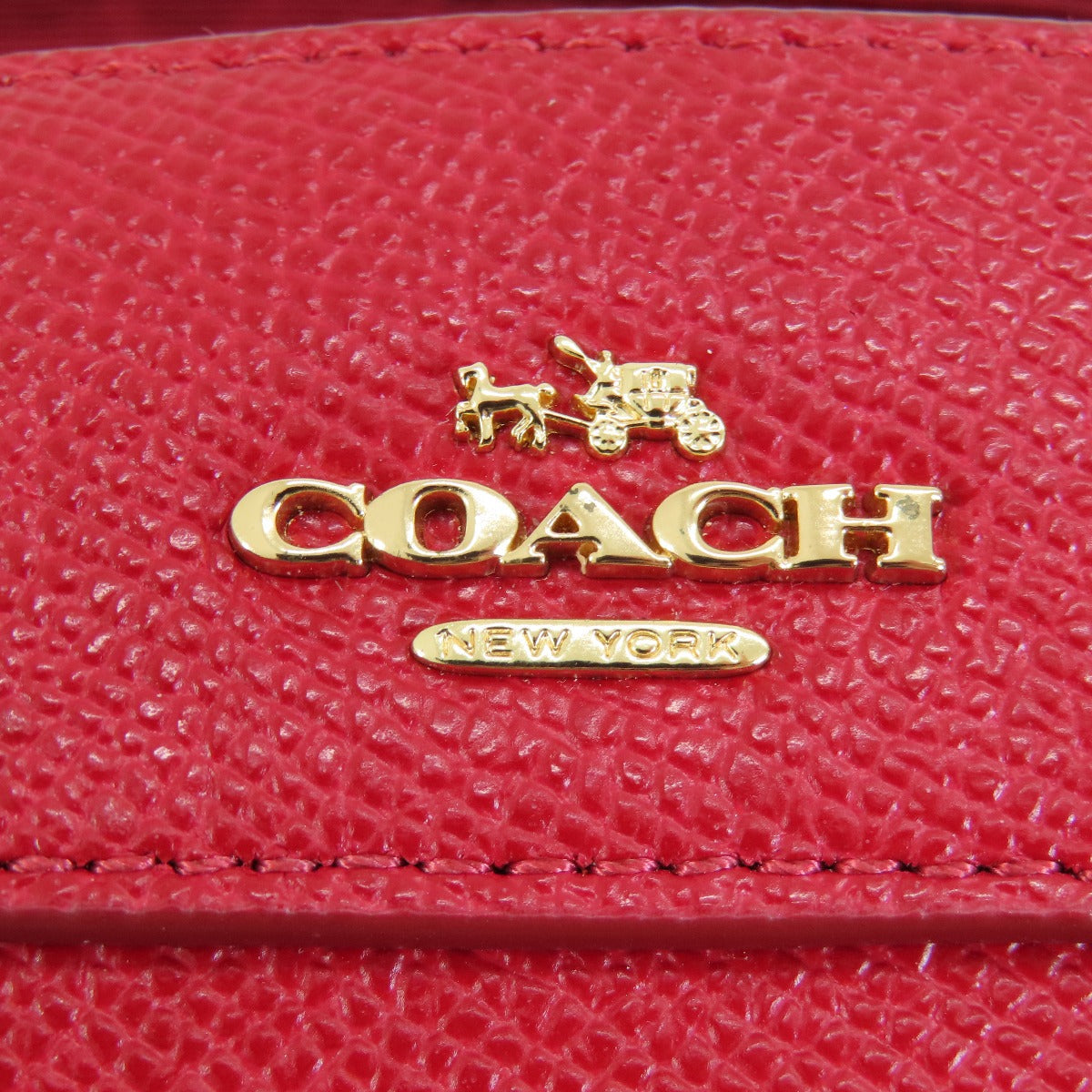 Coach Handbag F57521 Leather Red Logo 2 Way