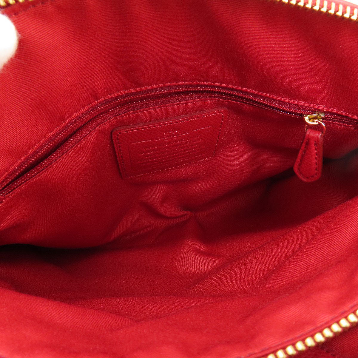 Coach Handbag F36637 Leather Red Logo 2 Way