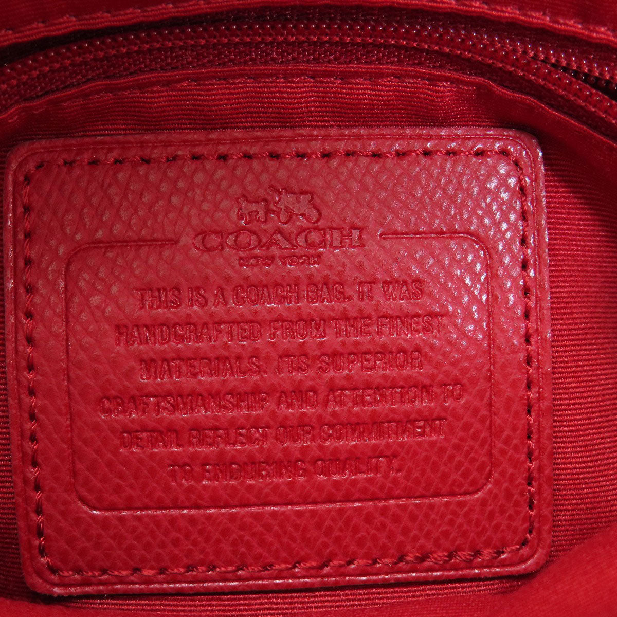 Coach Handbag F36637 Leather Red Logo 2 Way