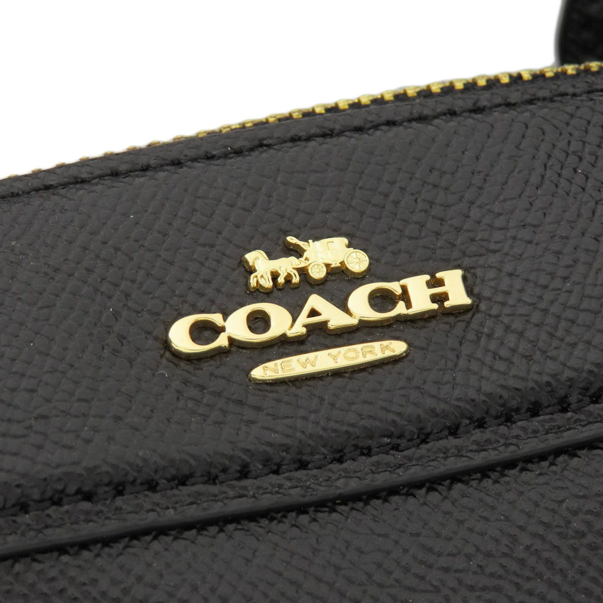 Coach Handbag F32202 Leather Black 2 Way Women Used Authentic