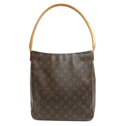 Louis Vuitton Tote Bag M51145 Monogram Canvas Brown Looping Gm Women Used Authentic