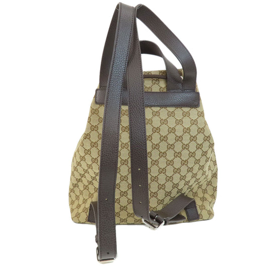 Gucci Backpack 449175 Canvas Brown Gg Outlet Women Used Authentic