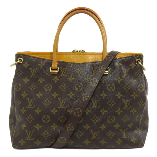 Louis Vuitton Tote Bag M40929 Monogram Canvas Brown Pallas Mm Women Used Authentic