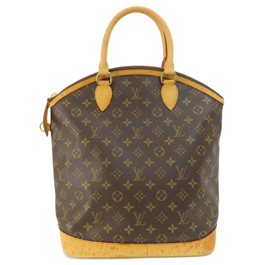 Louis Vuitton Tote Bag M40102 Monogram Canvas Brown Lockit Monogram Women Used Authentic