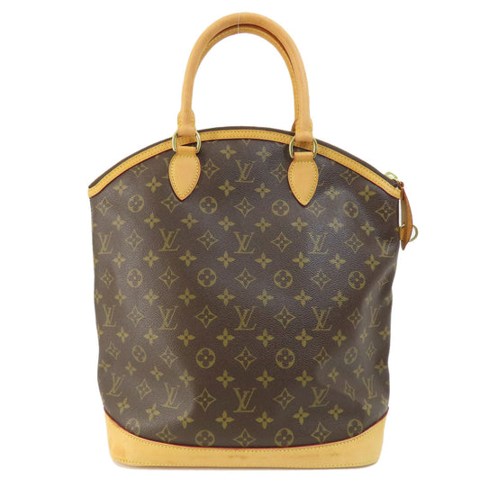 Louis Vuitton Tote Bag M40102 Monogram Canvas Brown Lockit Monogram Women Used Authentic