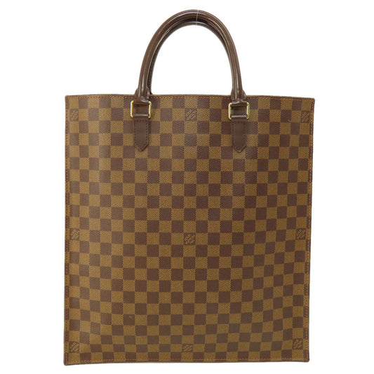 Louis Vuitton Tote Bag M51140 Monogram Canvas Brown Sac Plat Monogram Women Used Authentic