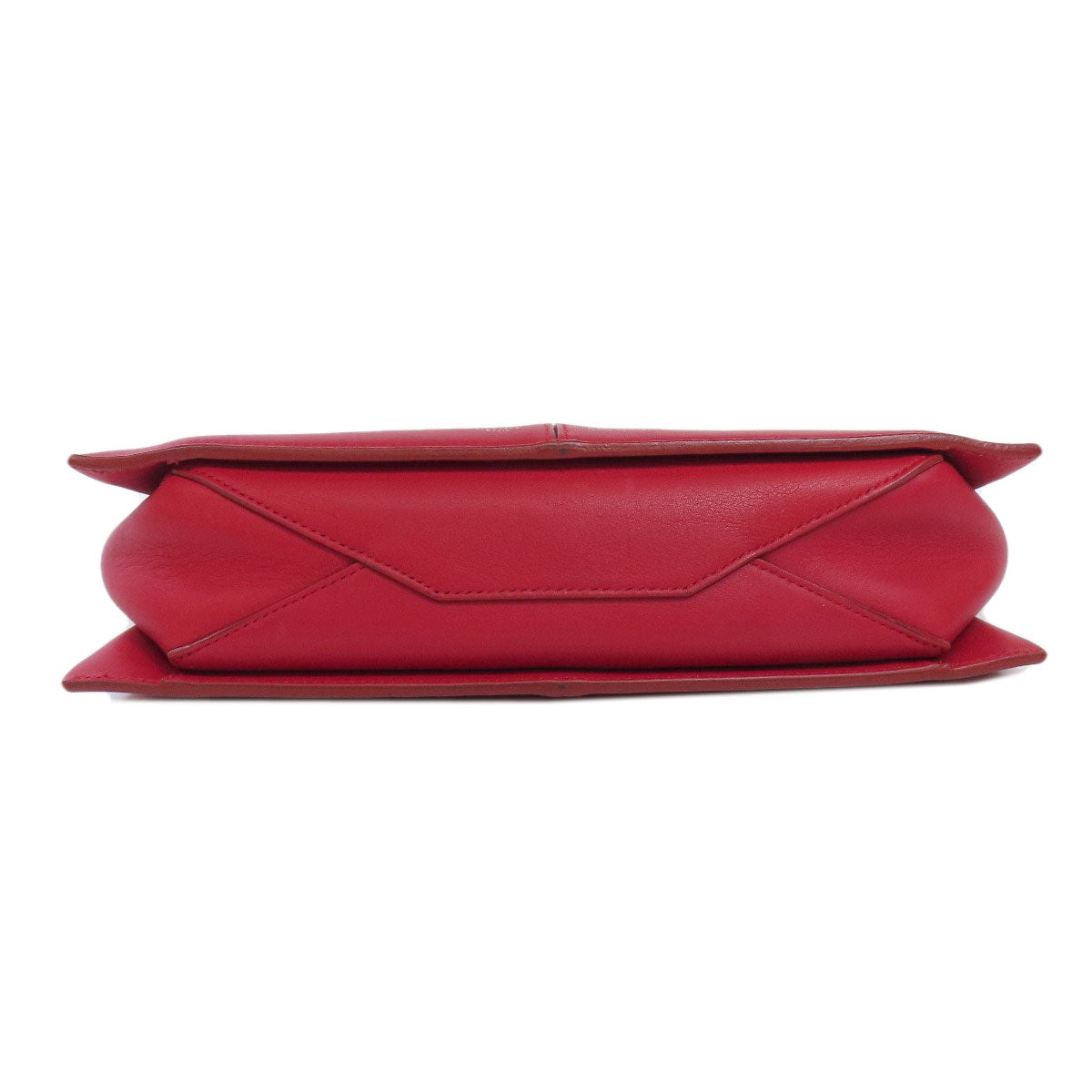 Celine Shoulder Bag Calfskin Red Trillodo Women Used Authentic