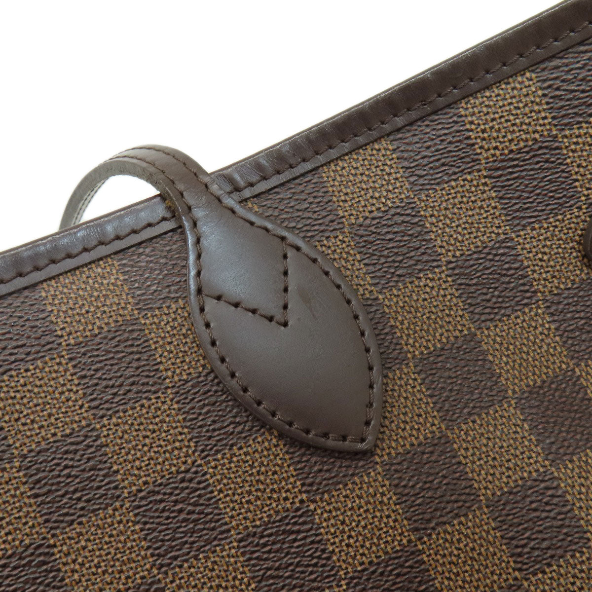 Louis Vuitton Tote Bag N41358 Damier Canvas Brown Neverfull Mm Damier Ebene Women Used Authentic