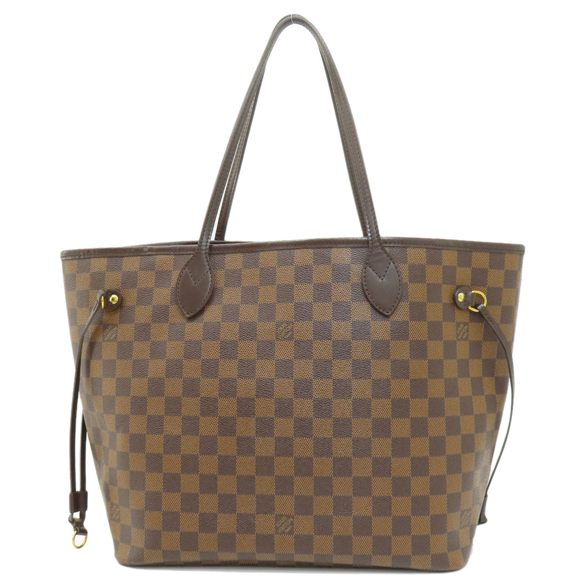 Louis Vuitton Tote Bag N41358 Damier Canvas Brown Neverfull Mm Damier Ebene Women Used Authentic