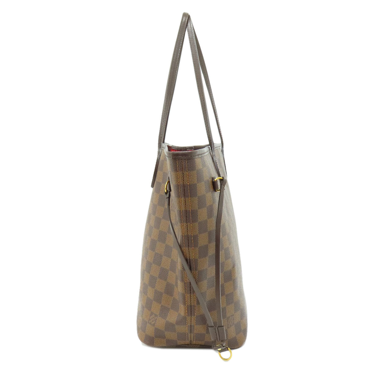 Louis Vuitton Tote Bag N41358 Damier Canvas Brown Neverfull Mm Damier Ebene Women Used Authentic