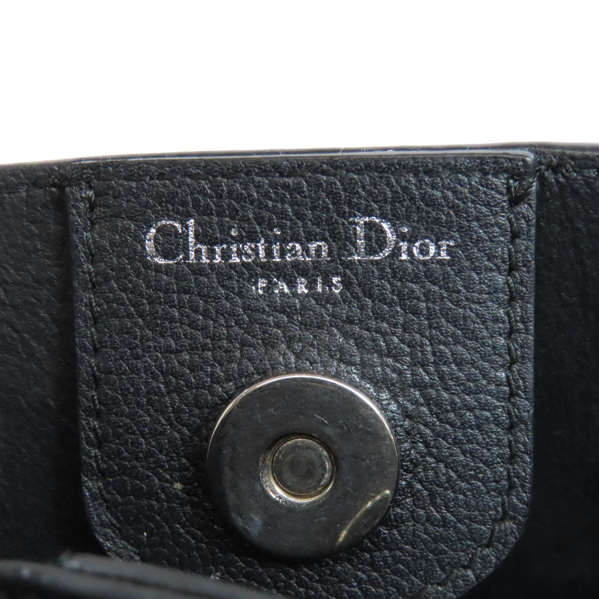 Christian Dior Handbag Calfskin Black 2 Way Women Used Authentic