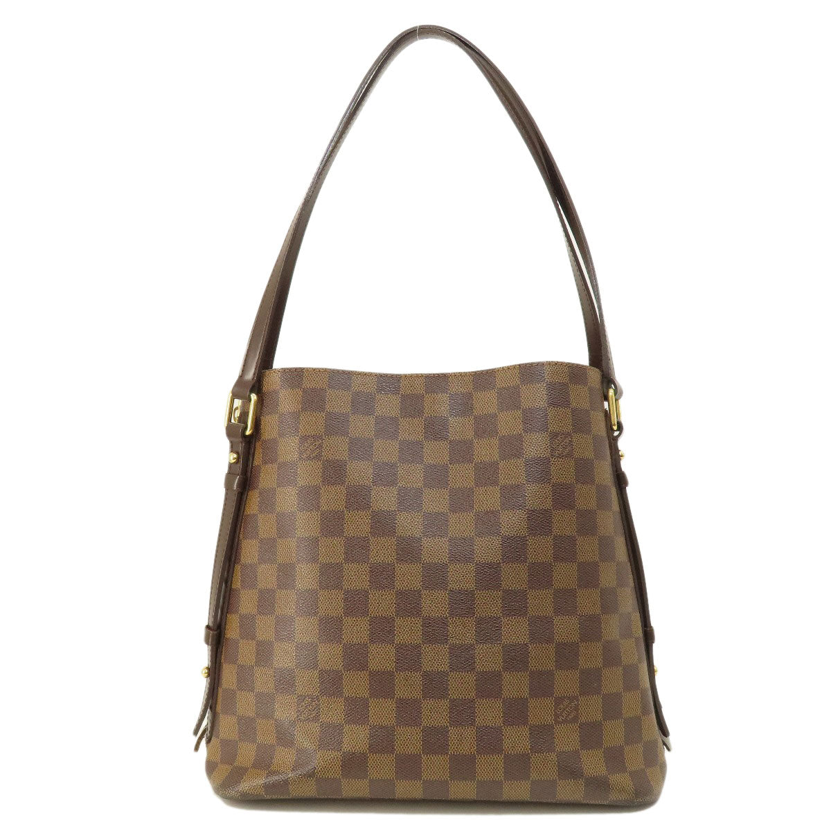 Louis Vuitton Tote Bag N41108 Damier Canvas Brown Cabas Rivington Damier Ebene Women Used Authentic