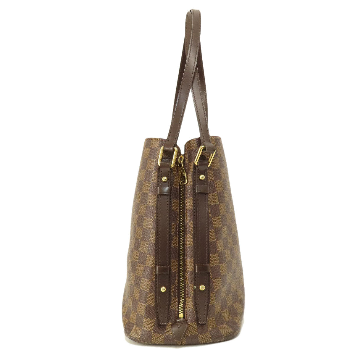 Louis Vuitton Tote Bag N41108 Damier Canvas Brown Cabas Rivington Damier Ebene Women Used Authentic