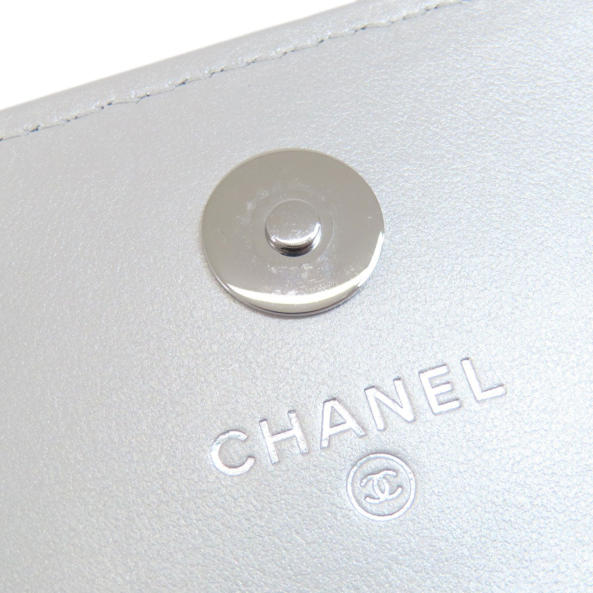 Chanel Shoulder Bag Lambskin Silver Mini Chain Shoulder Star Motif Matelasse Silver Metal