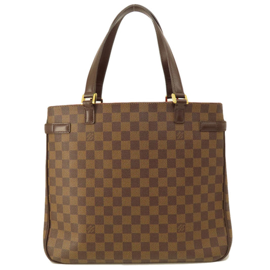 Louis Vuitton Tote Bag N51128 Damier Canvas Brown Uzes Damier Ebene Women Used Authentic