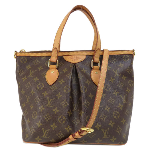 Louis Vuitton Tote Bag M40145 Monogram Canvas Brown Palermo Pm Monogram Women Used Authentic