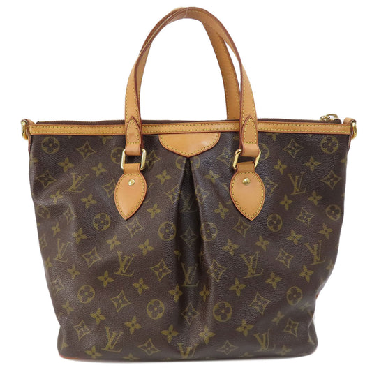 Louis Vuitton Tote Bag M40145 Monogram Canvas Brown Palermo Pm Monogram Women Used Authentic