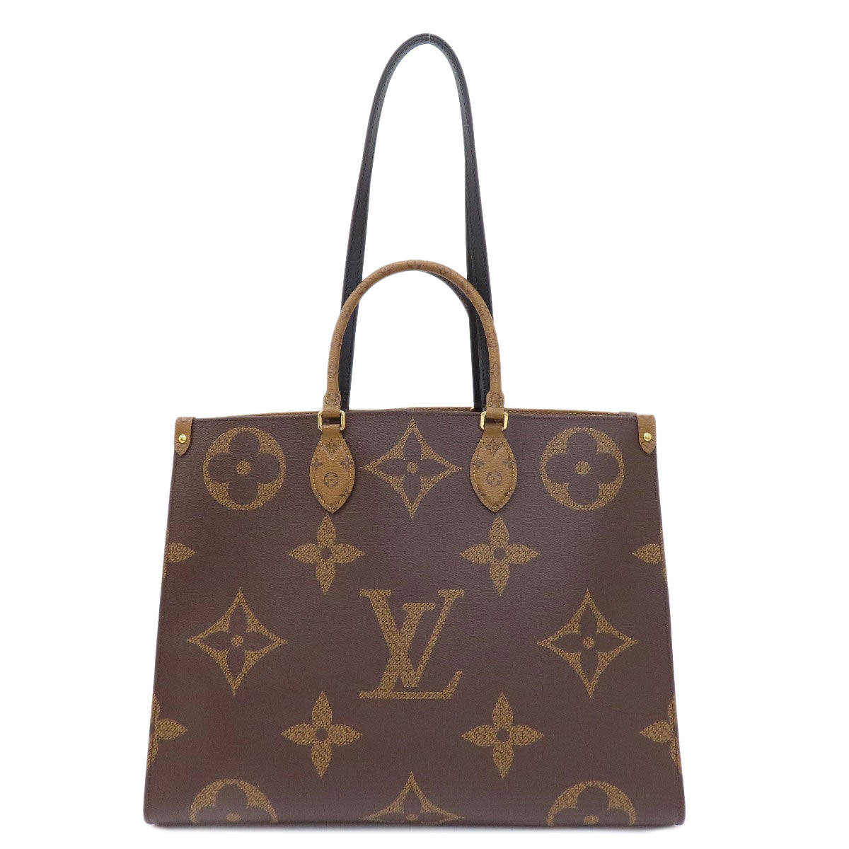 Louis Vuitton Tote Bag M44576 Monogram Reverse Brown On The Go Gm Monogram Giant Women Used Authentic