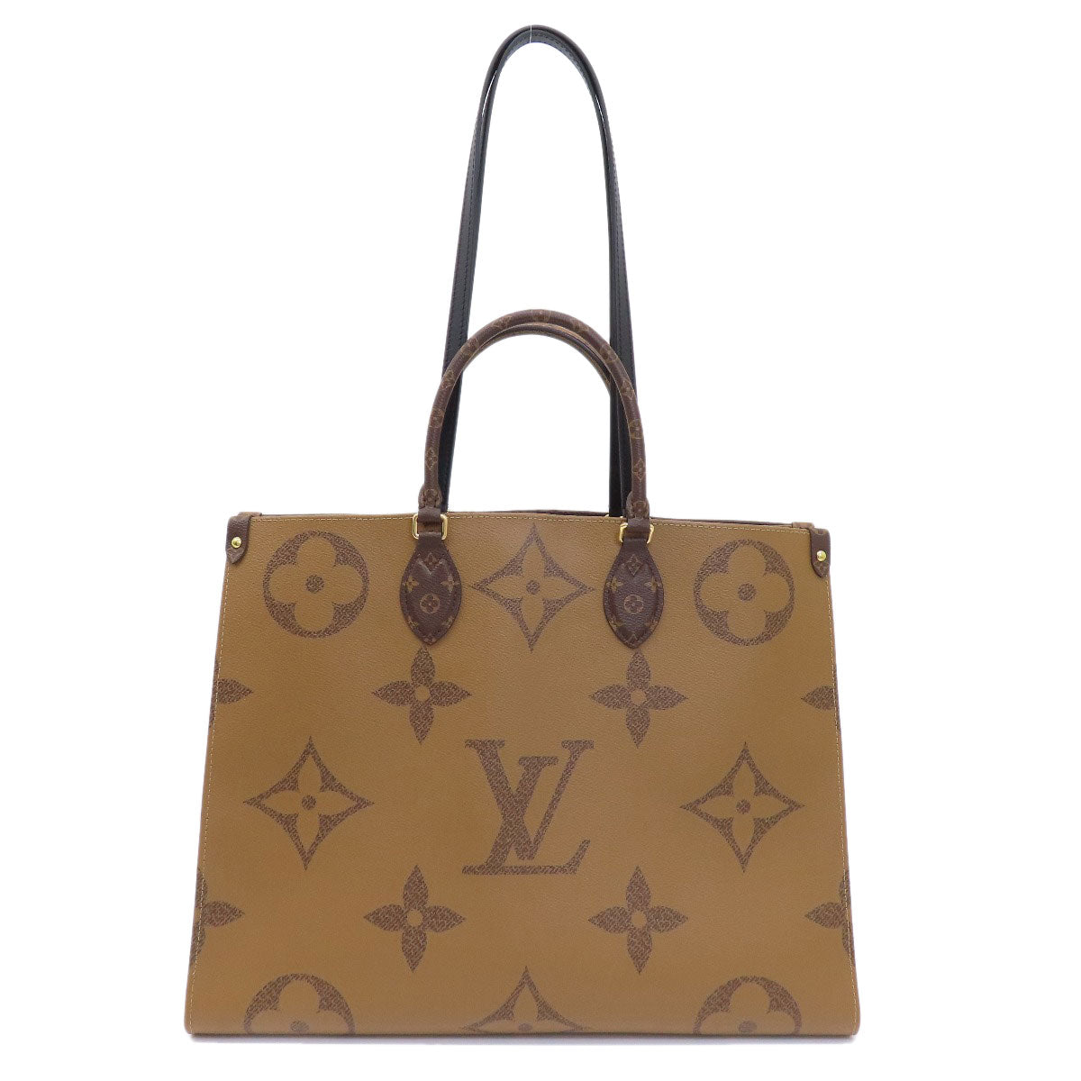 Louis Vuitton Tote Bag M44576 Monogram Reverse Brown On The Go Gm Monogram Giant Women Used Authentic