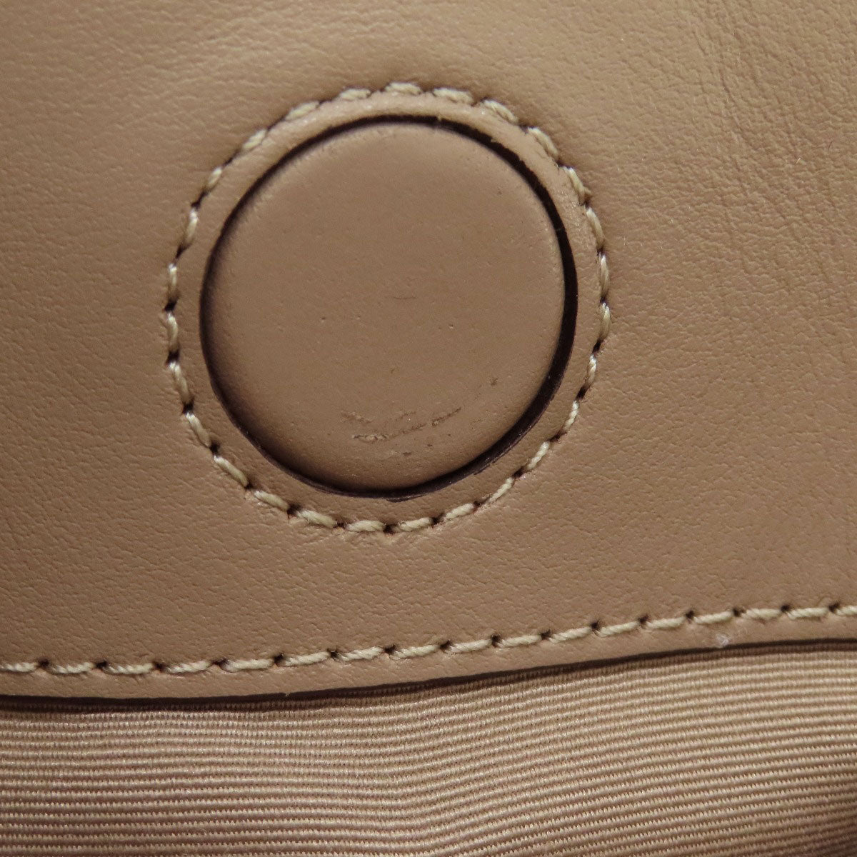 Coach Handbag F37097 Leather Beige Embossed 2 Way Women Used Authentic