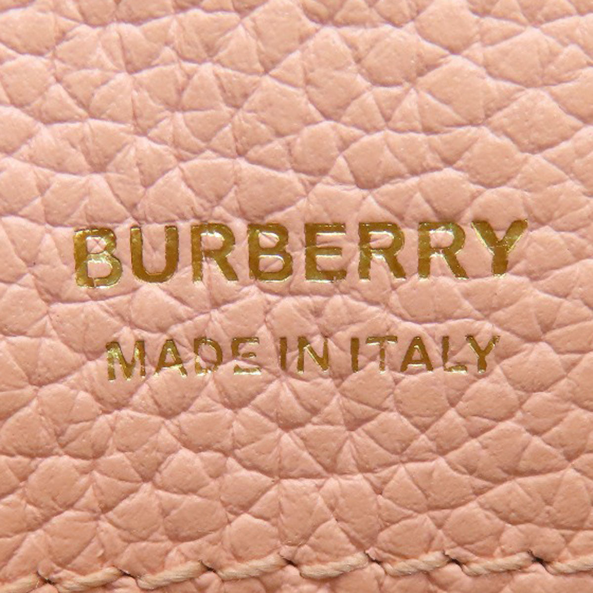 Burberry Shoulder Bag Leather Pink Bucket Bag 2 Way Women Used Authentic