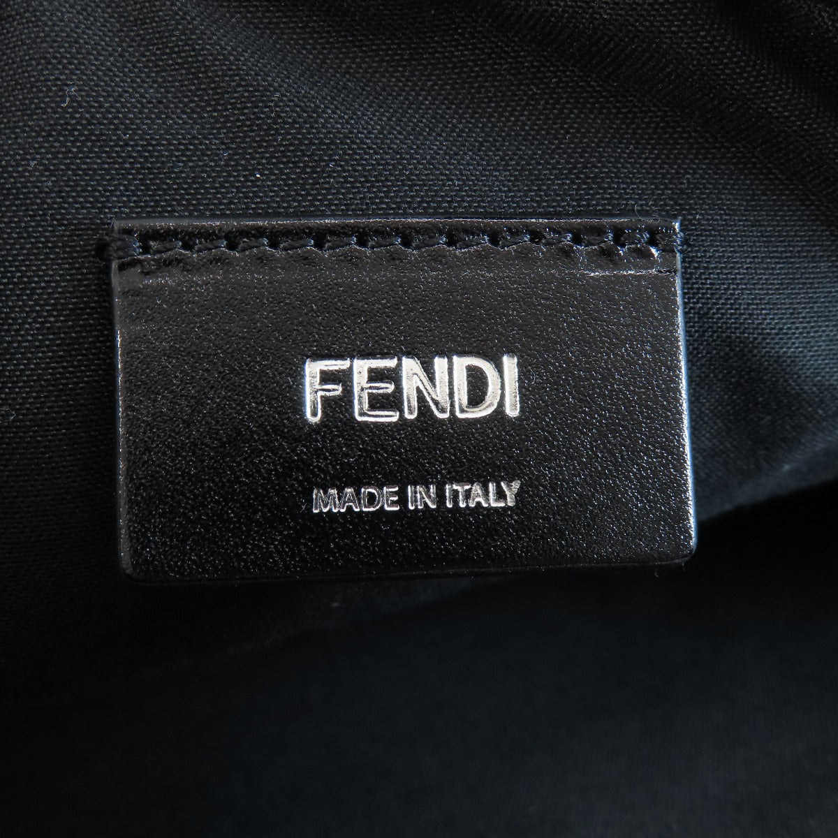 Fendi Shoulder Bag Pvc Black Logo Mens Used Authentic