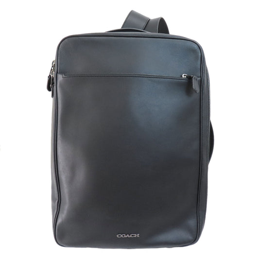 Coach Backpack C6877 Leather Black 3 Way