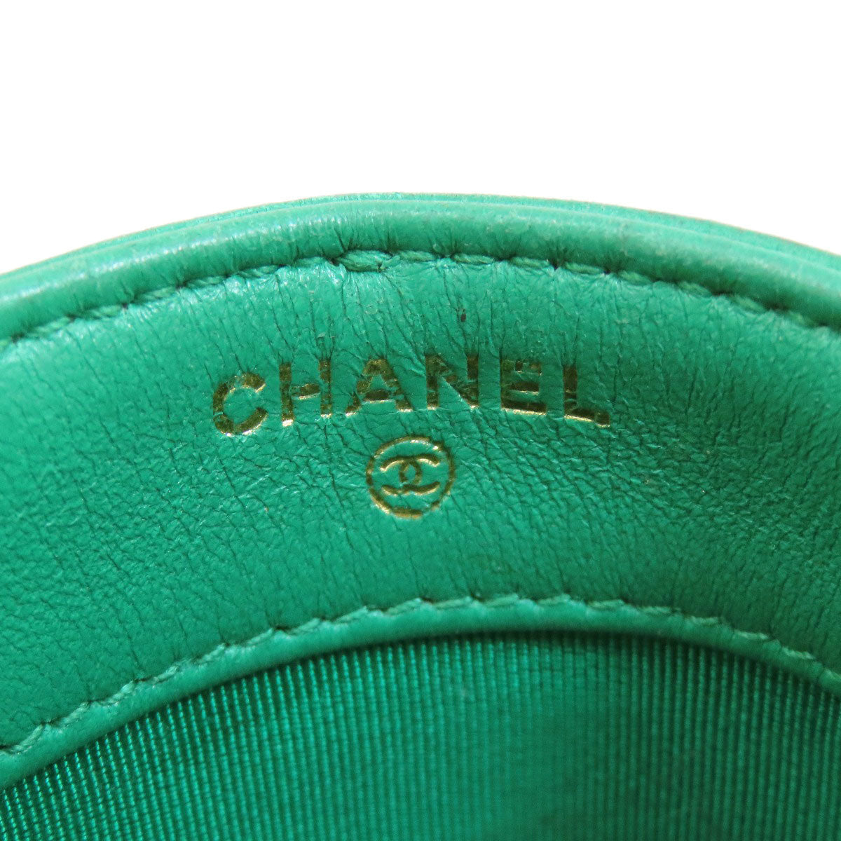 Chanel Shoulder Bag Lambskin Green