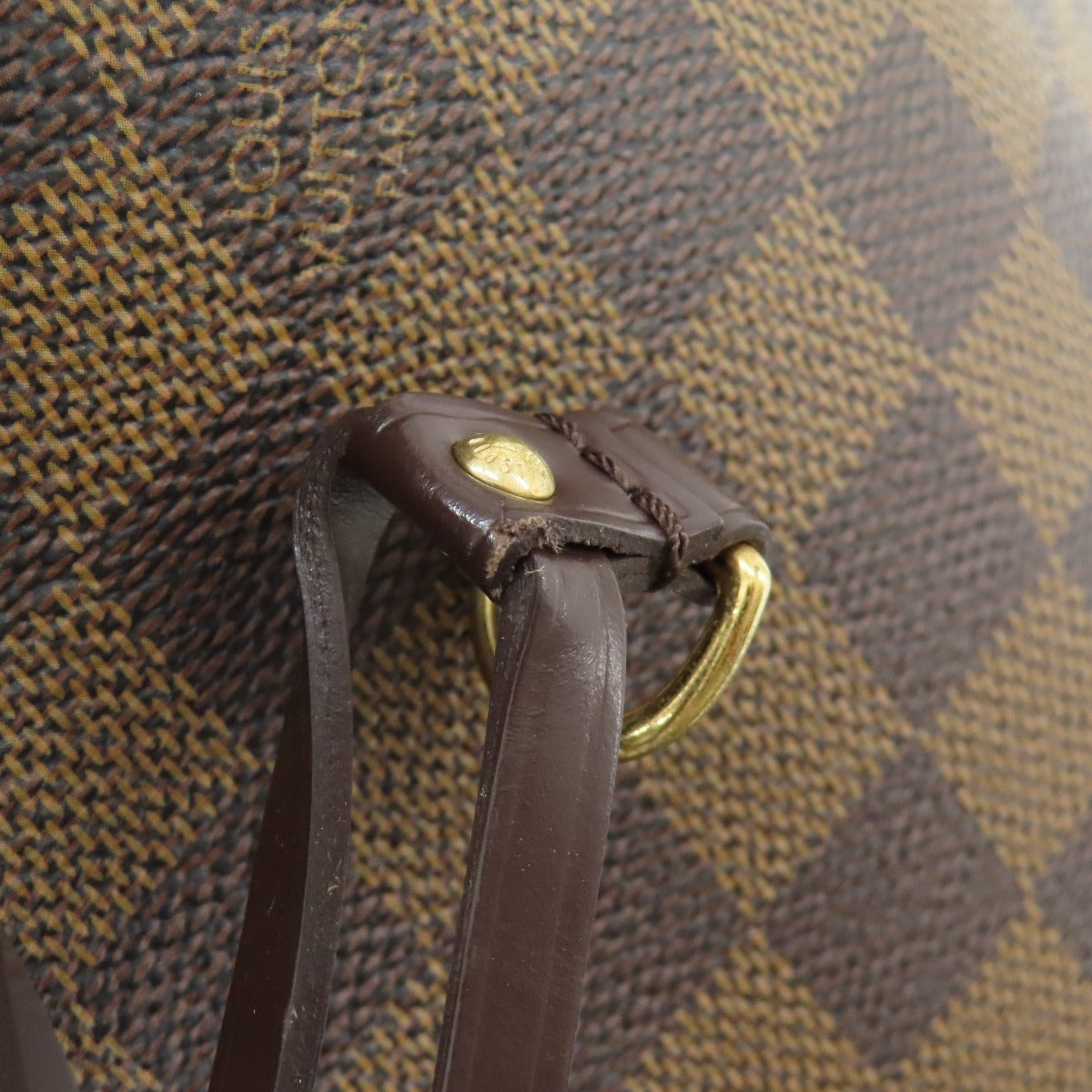 Louis Vuitton Tote Bag N51105 Damier Canvas Brown Neverfull Mm Women Used Authentic