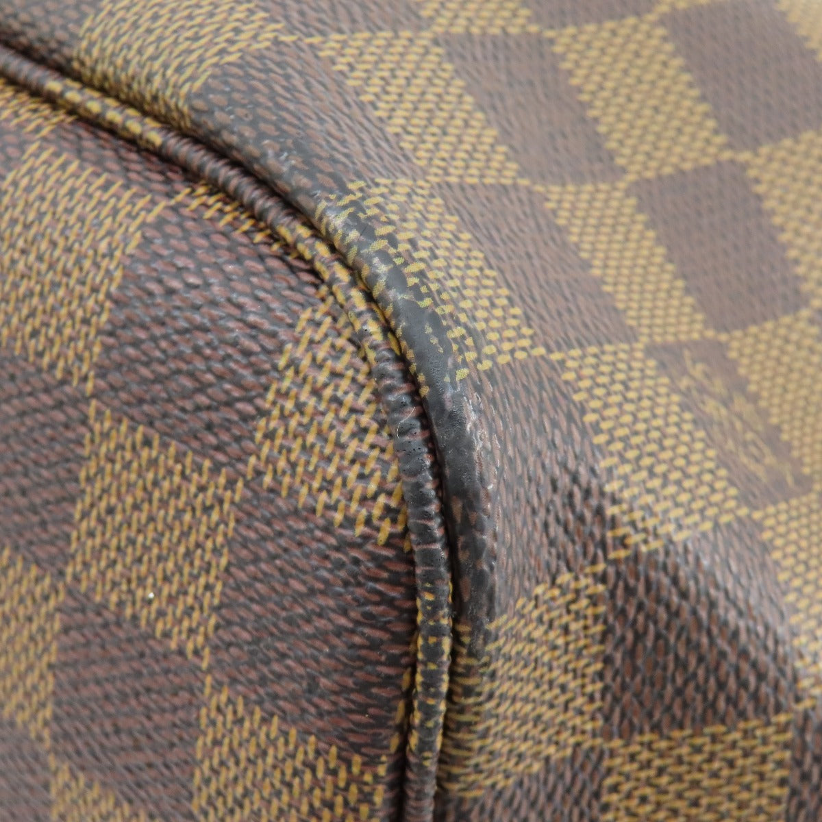 Louis Vuitton Tote Bag N51105 Damier Canvas Brown Neverfull Mm Women Used Authentic