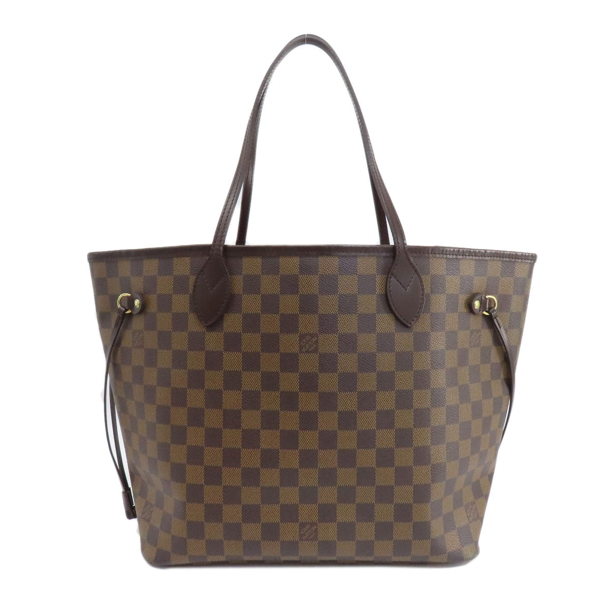 Louis Vuitton Tote Bag N51105 Damier Canvas Brown Neverfull Mm Women Used Authentic