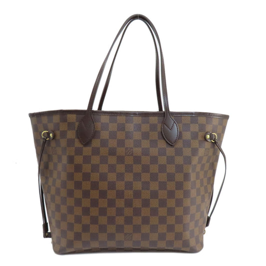 Louis Vuitton Tote Bag N51105 Damier Canvas Brown Neverfull Mm Women Used Authentic