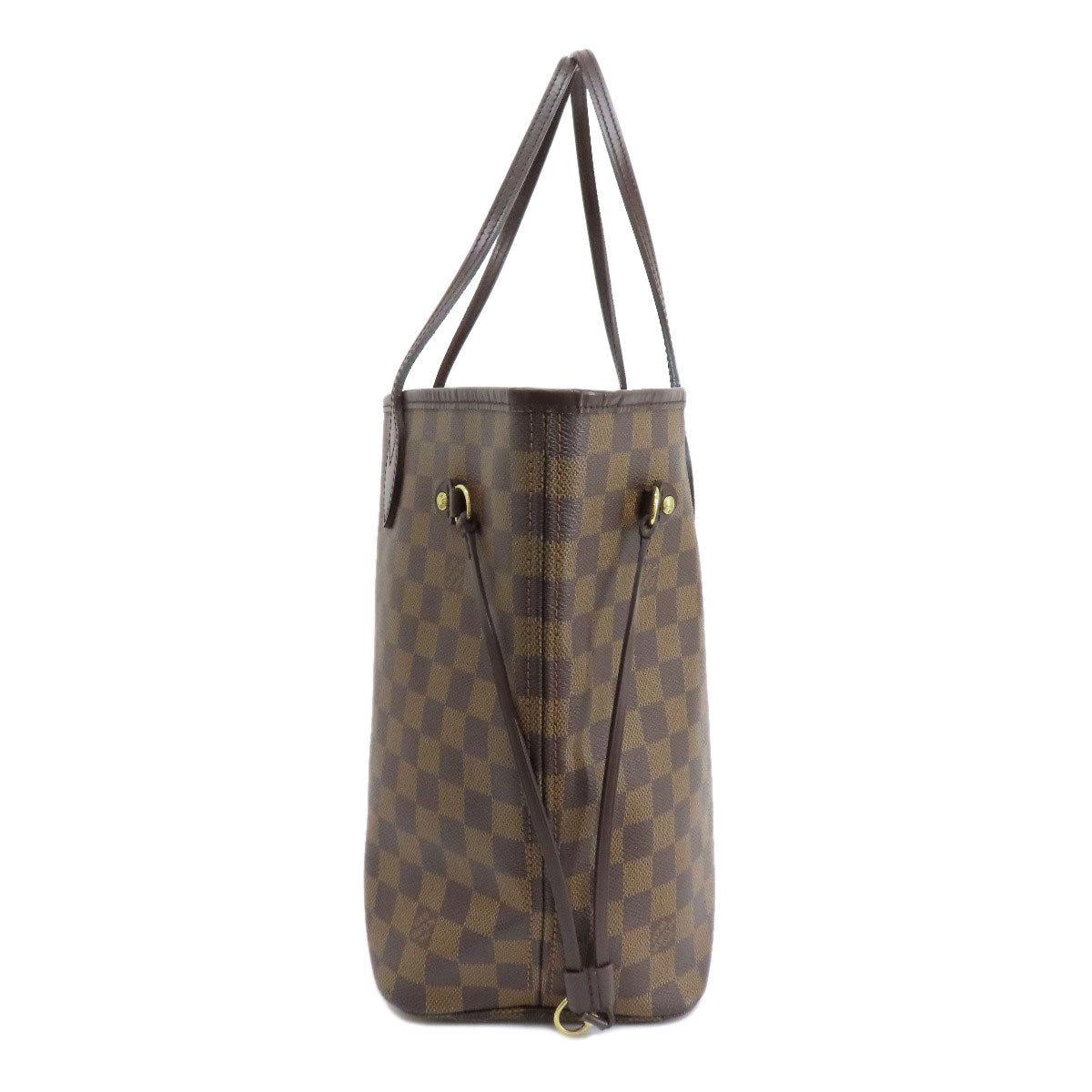 Louis Vuitton Tote Bag N51105 Damier Canvas Brown Neverfull Mm Women Used Authentic