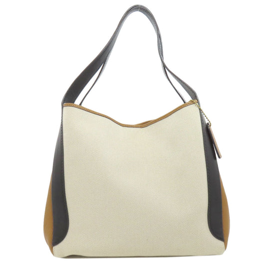 Coach Tote Bag 89971 Canvas Beige Hadley Hobo