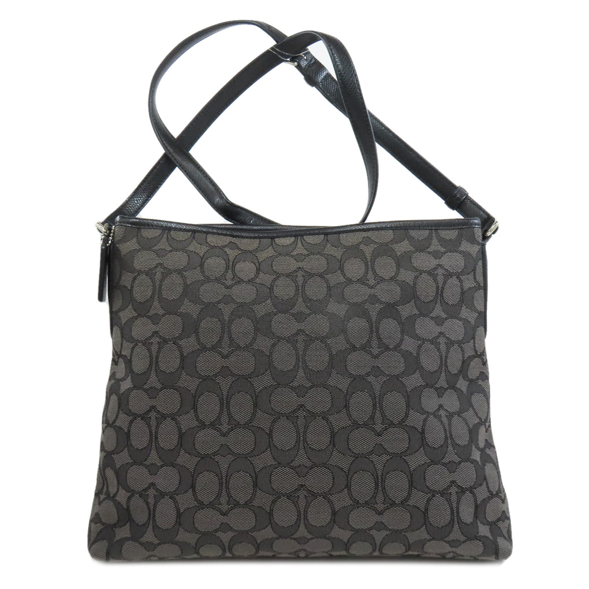 Coach Shoulder Bag F55363 Canvas Black Signature