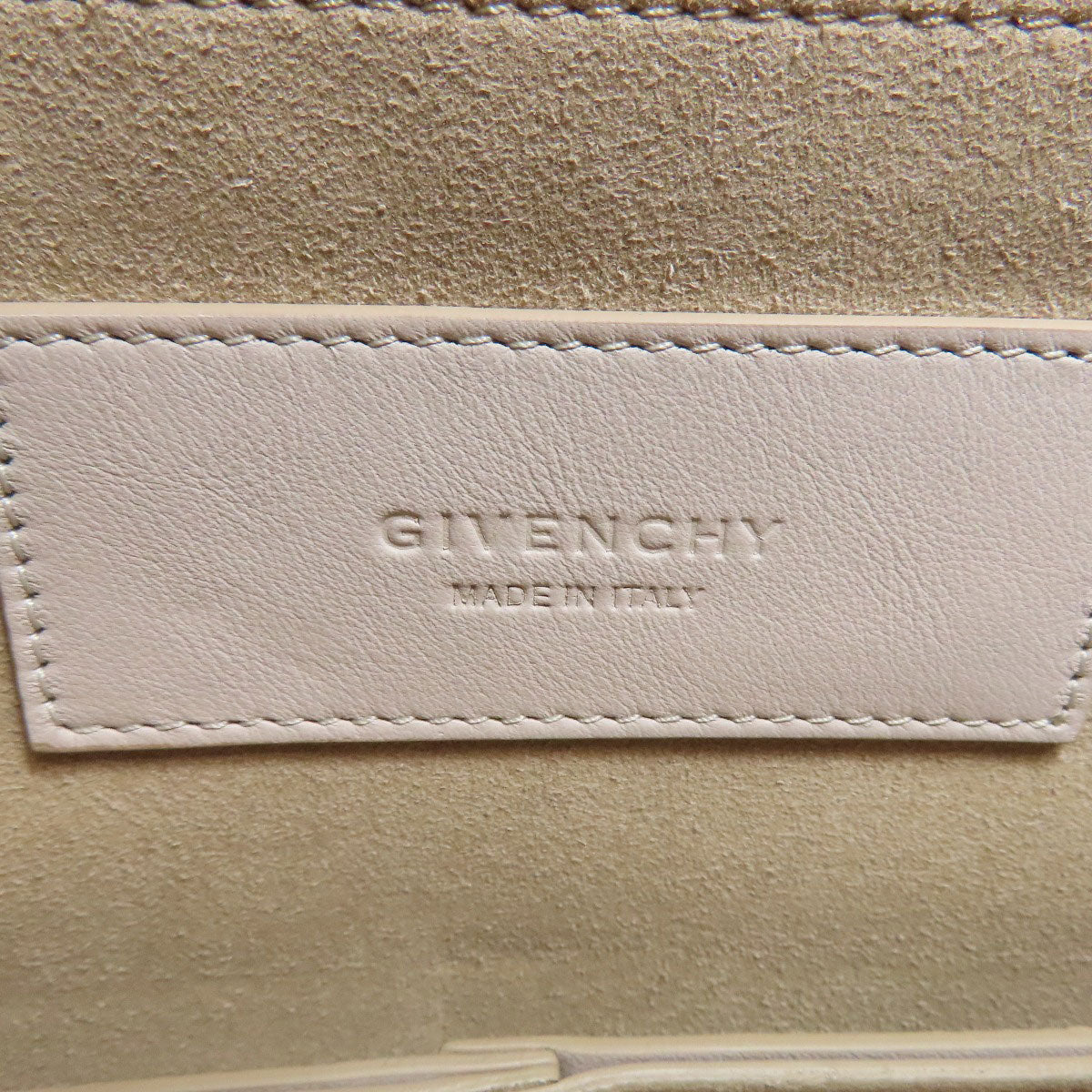 Givenchy Shoulder Bag Leather Beige Whip 3 Way Women Used Authentic