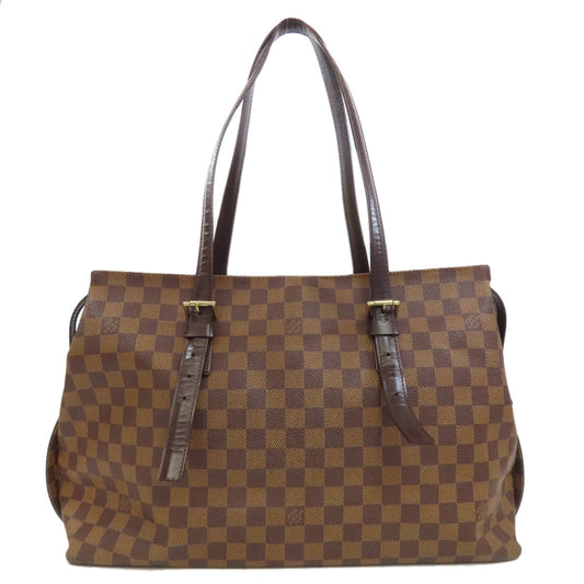 Louis Vuitton Tote Bag N51119 Damier Canvas Brown Chelsea Women Used Authentic