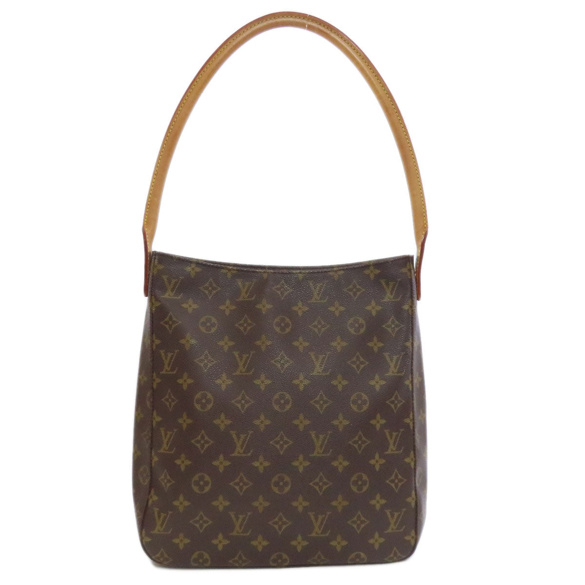 Louis Vuitton Tote Bag M51145 Monogram Canvas Brown Looping Gm Women Used Authentic