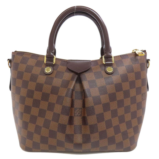 Louis Vuitton Tote Bag N41545 Damier Canvas Brown Siena Pm Women Used Authentic