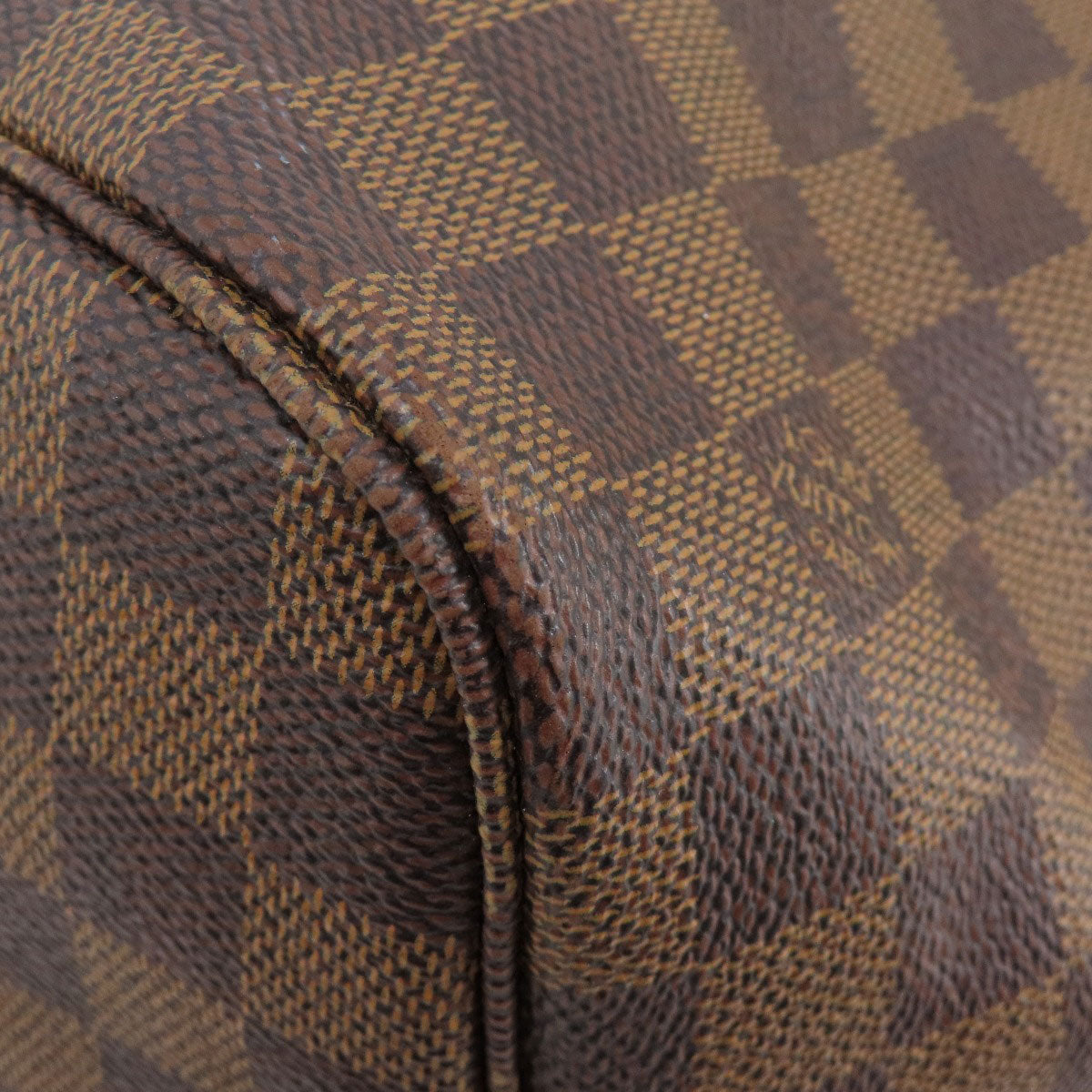 Louis Vuitton Tote Bag N51105 Damier Canvas Brown Neverfull Mm Old Women Used Authentic