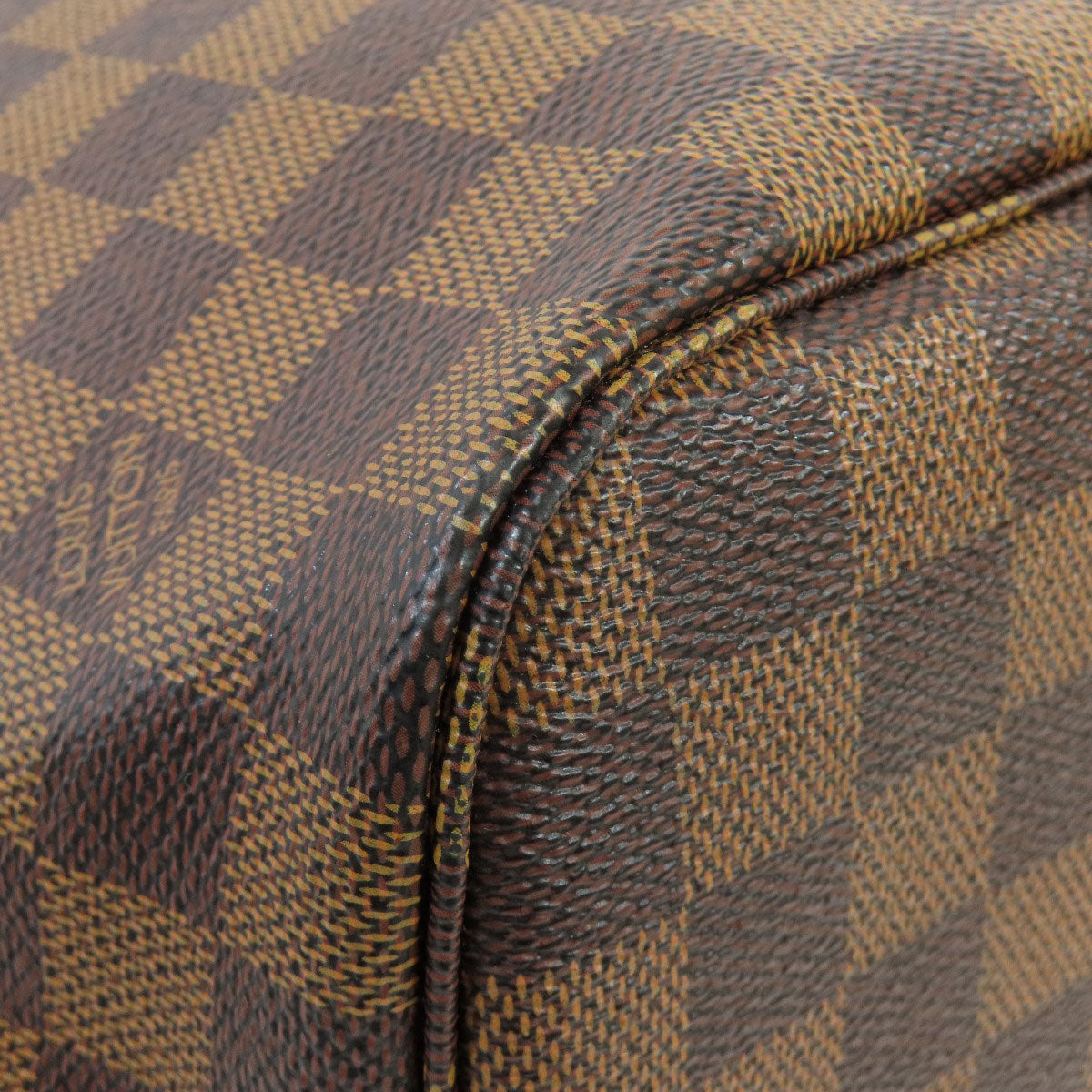 Louis Vuitton Tote Bag N41358 Damier Canvas Brown Neverfull Mm Women Used Authentic