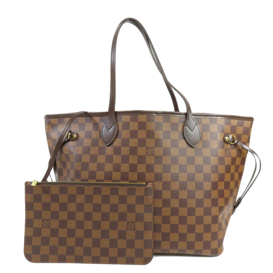 Louis Vuitton Tote Bag N41358 Damier Canvas Brown Neverfull Mm Women Used Authentic