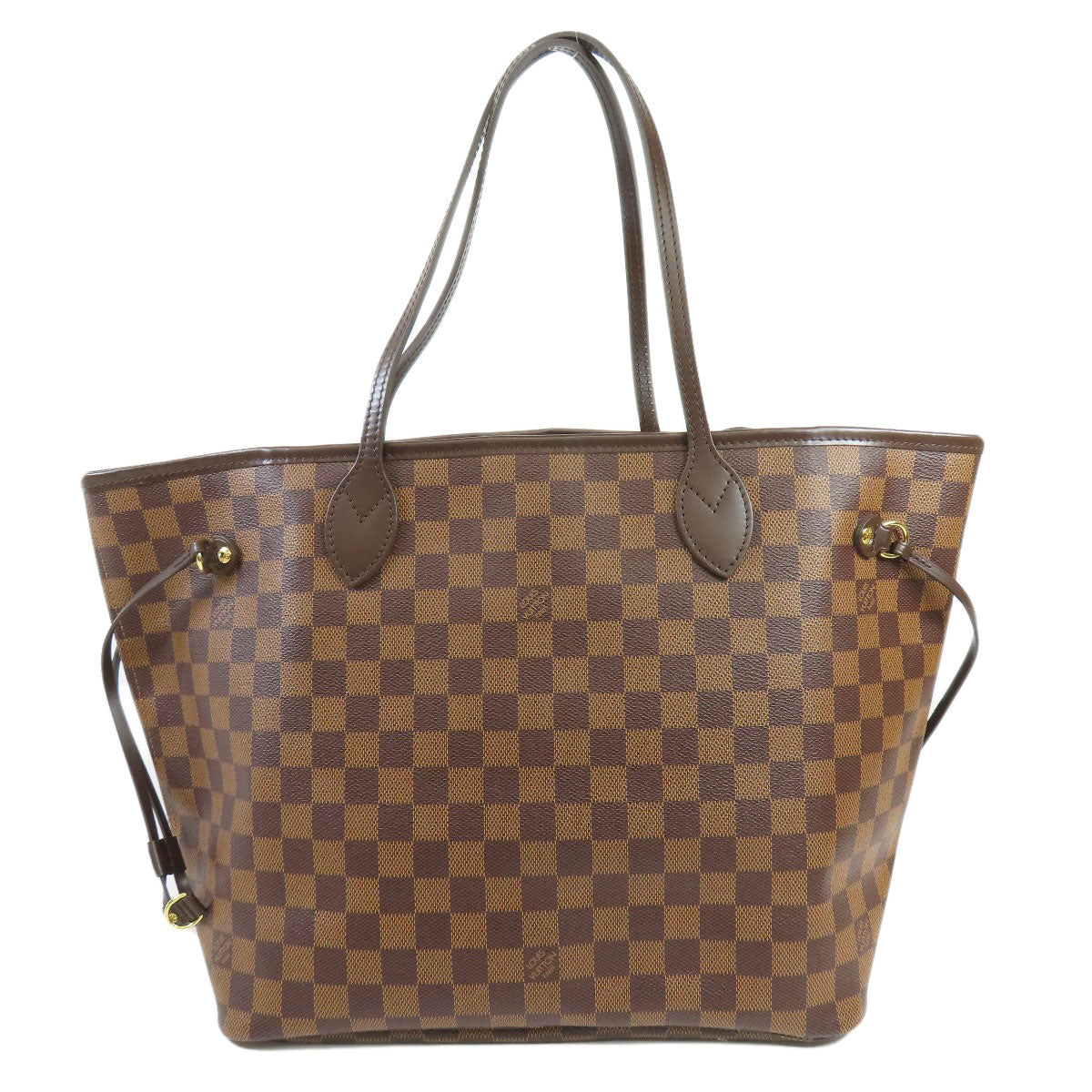 Louis Vuitton Tote Bag N41358 Damier Canvas Brown Neverfull Mm Women Used Authentic