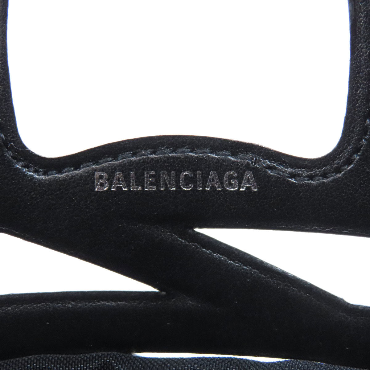 Balenciaga Handbag 660787 Calfskin Black Neo Phone Holder 2 Way Women Used Authentic