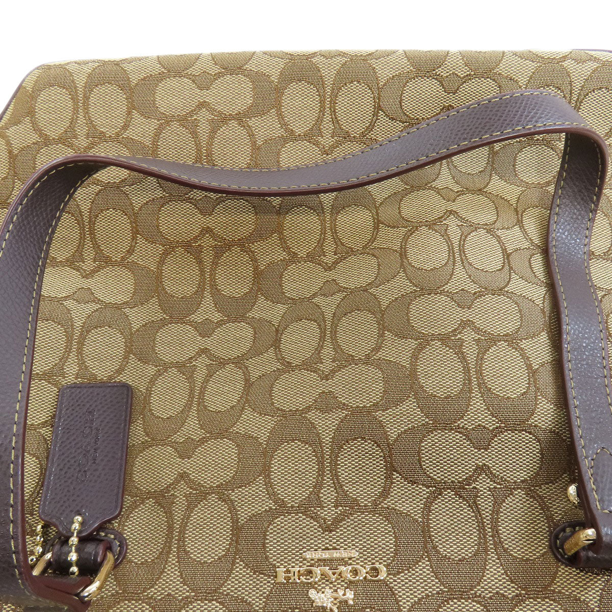 Coach Handbag F55364 Canvas Brown Signature