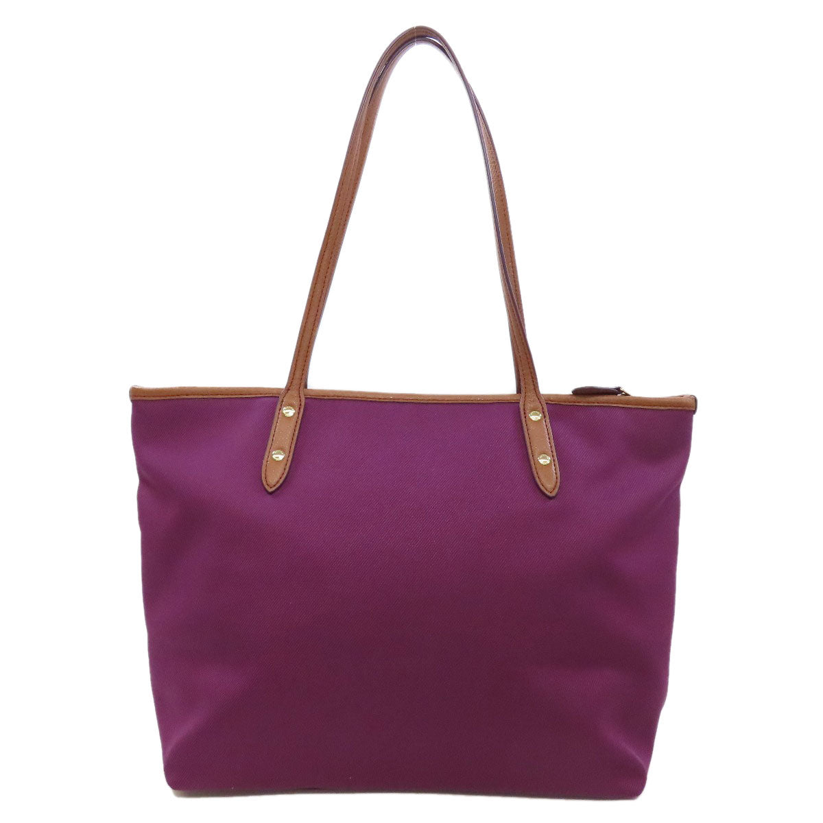 Coach Tote Bag F37237 Canvas Purple Logo